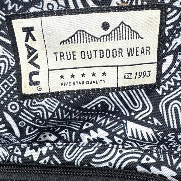 Kavu Packwood Backpack School Academic Travel Doodle Ribbon Blue - Picture 2 of 9